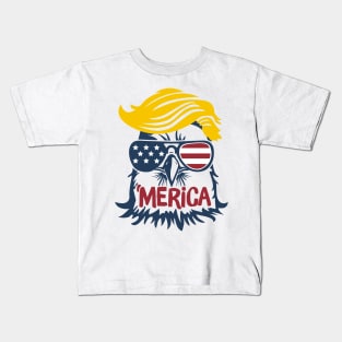 Donald Trump Eagle Merica Kids T-Shirt